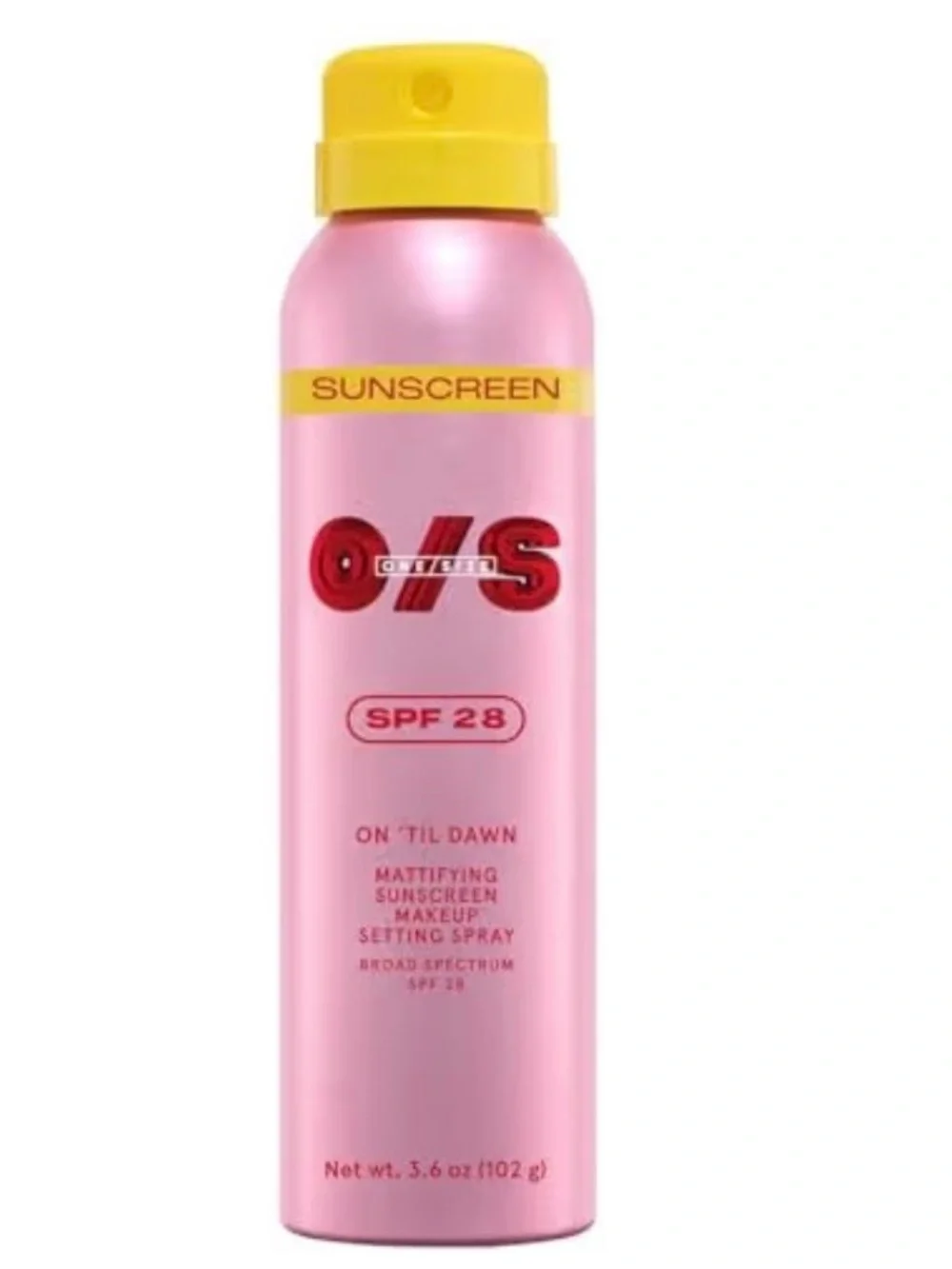 O/S One Size On ‘ Til Dawn Mattifying Sunscreen  Makeup Setting Spray SPF 28